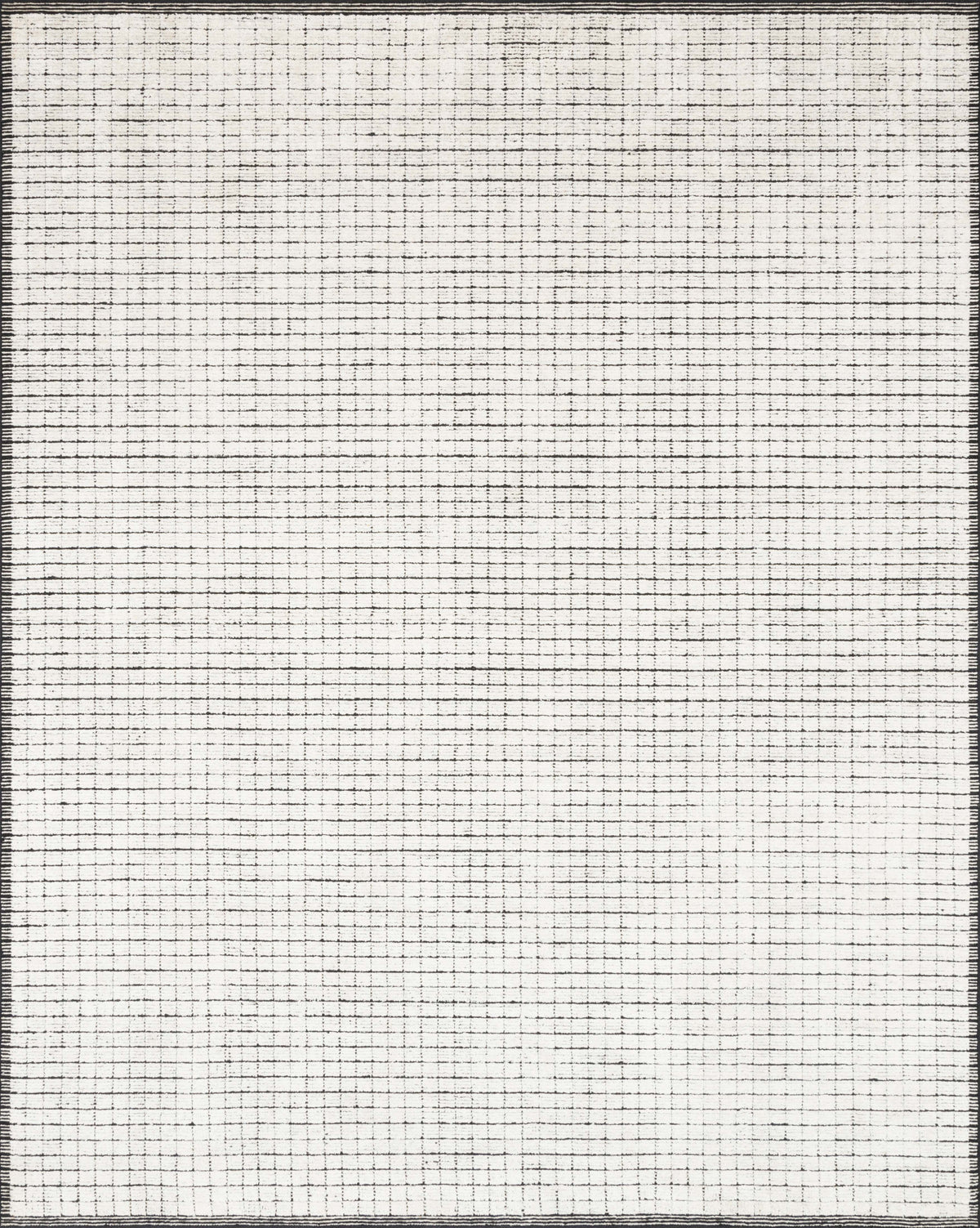 front view of Beverly Ivory / Black luxury Rug