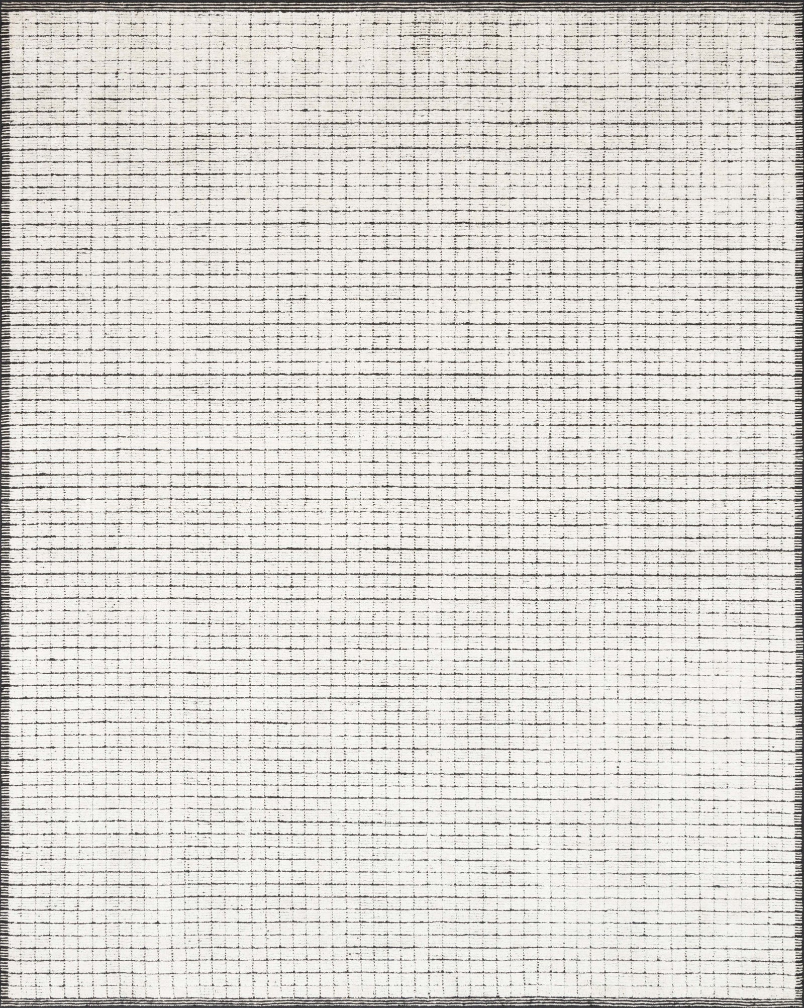 front view of Beverly Ivory / Black luxury Rug