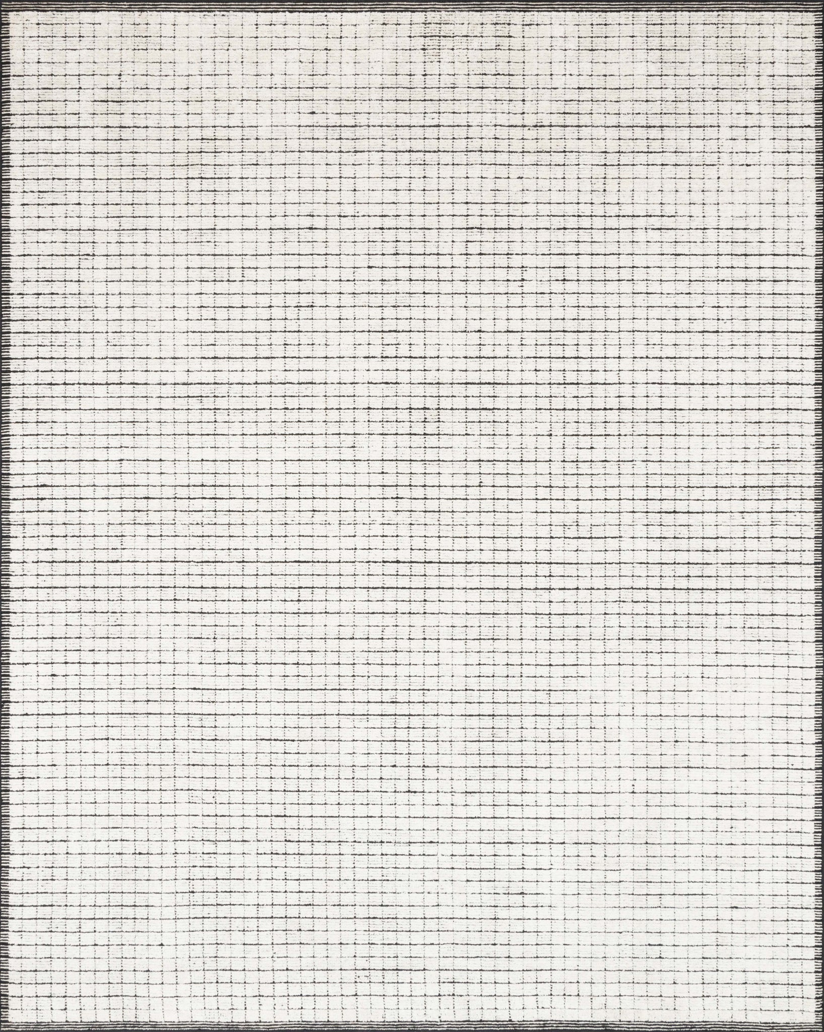 front view of Beverly Ivory / Black luxury Rug