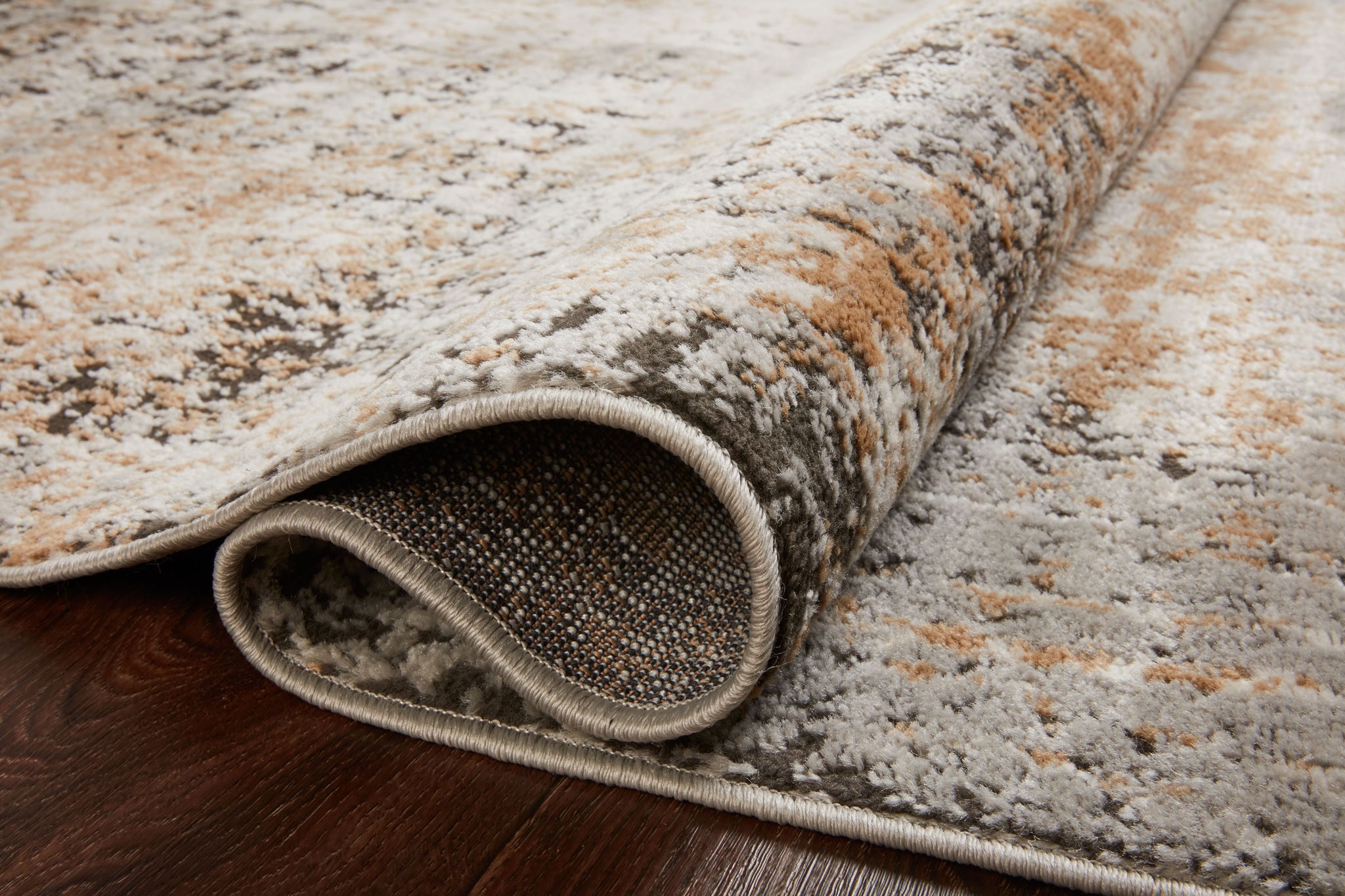 detail view of Bianca Stone / Gold luxury Rug