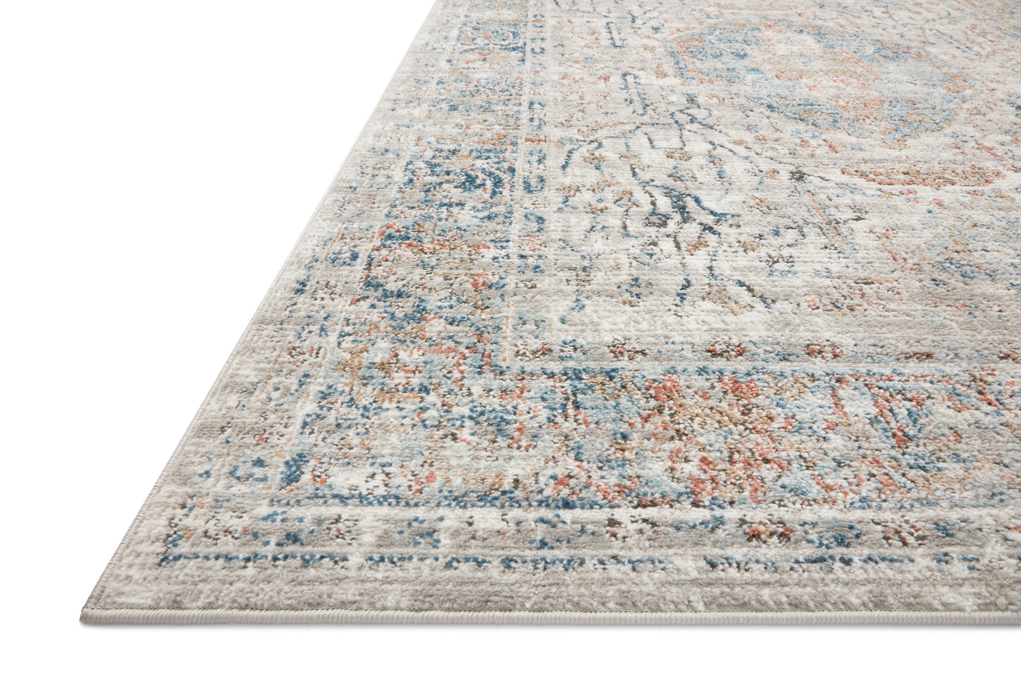 side view of Bianca Stone / Multi luxury Rug