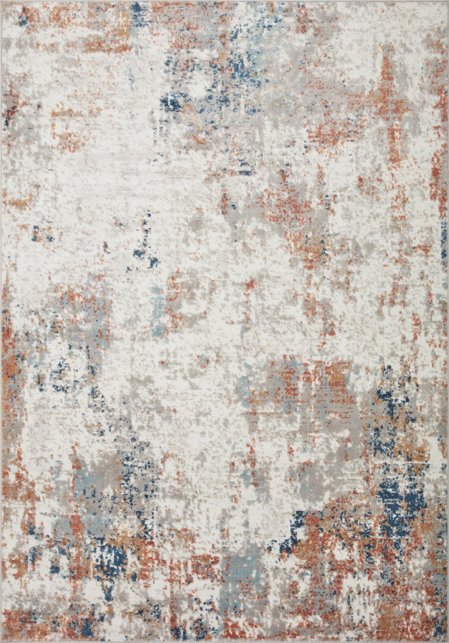 front view of Bianca Ivory / Multi luxury Rug