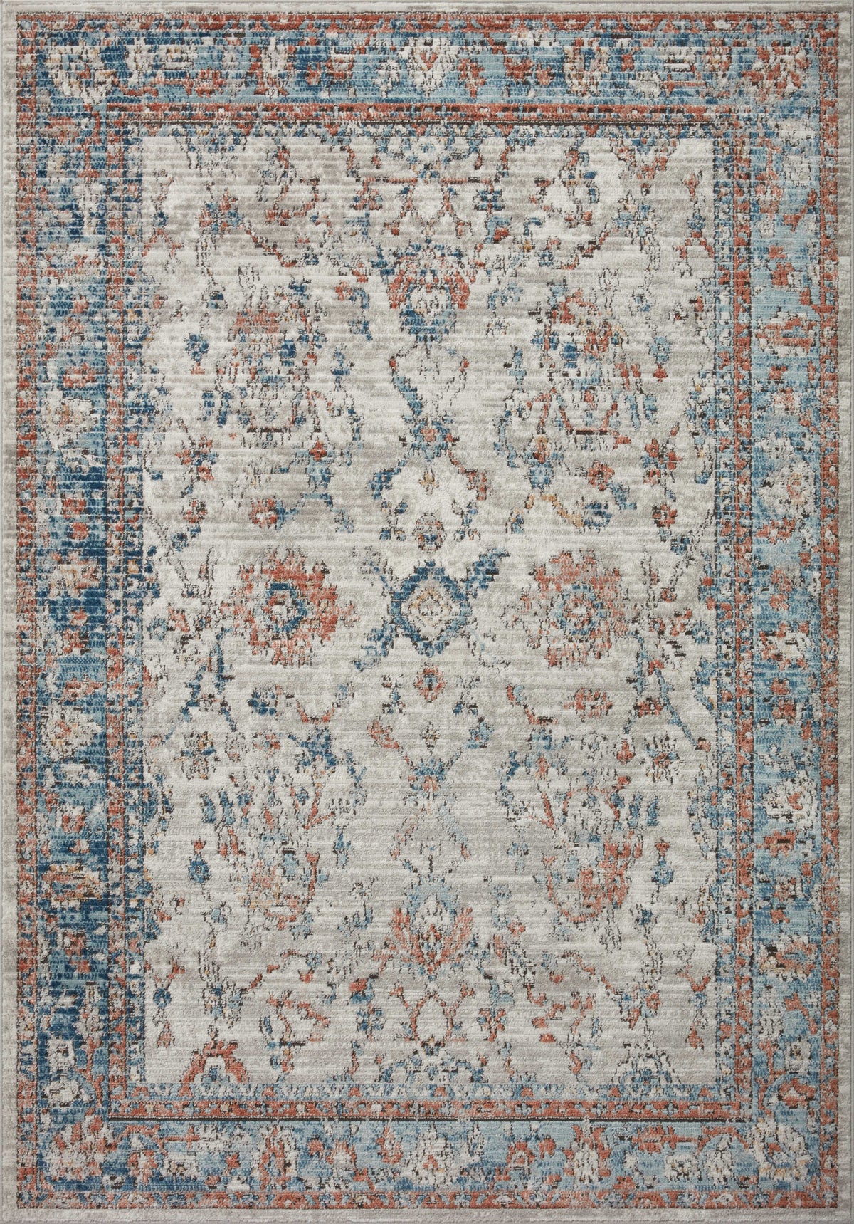 front view of Bianca Dove / Multi luxury Rug