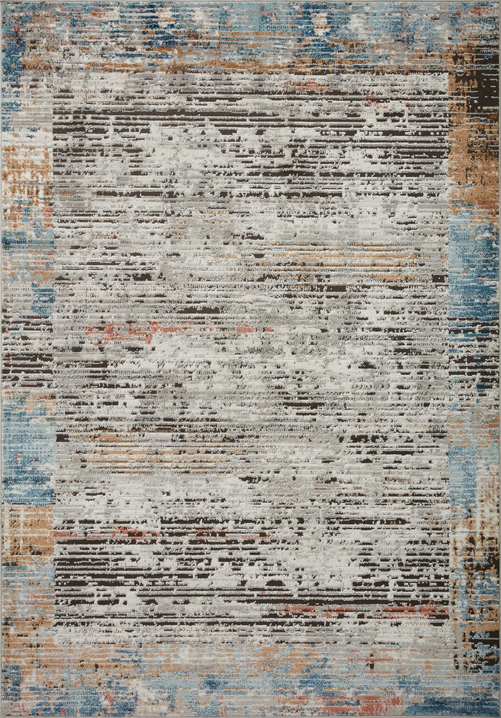 front view of Bianca Ash / Multi luxury Rug