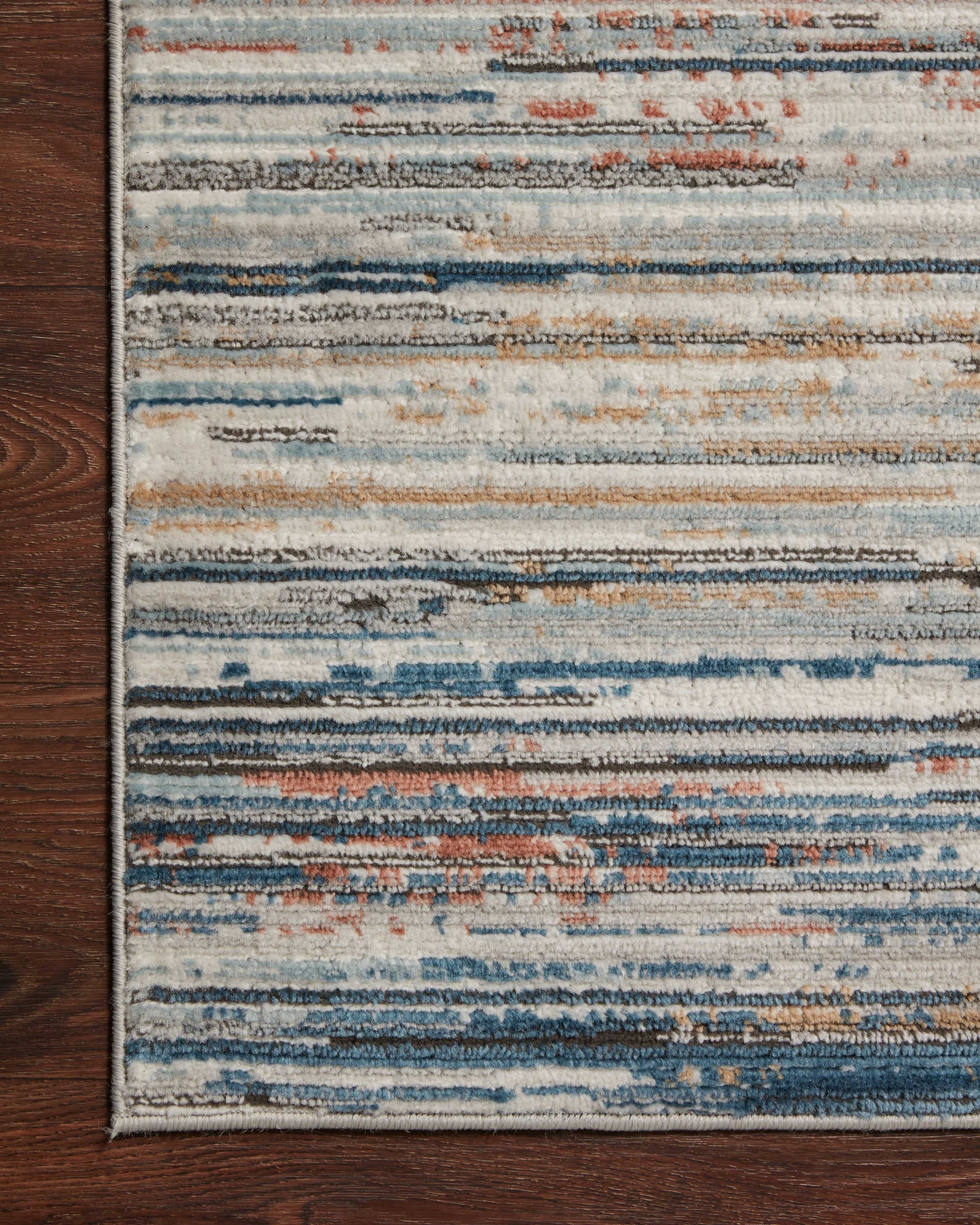 front view of Bianca Pebble / Multi luxury Rug