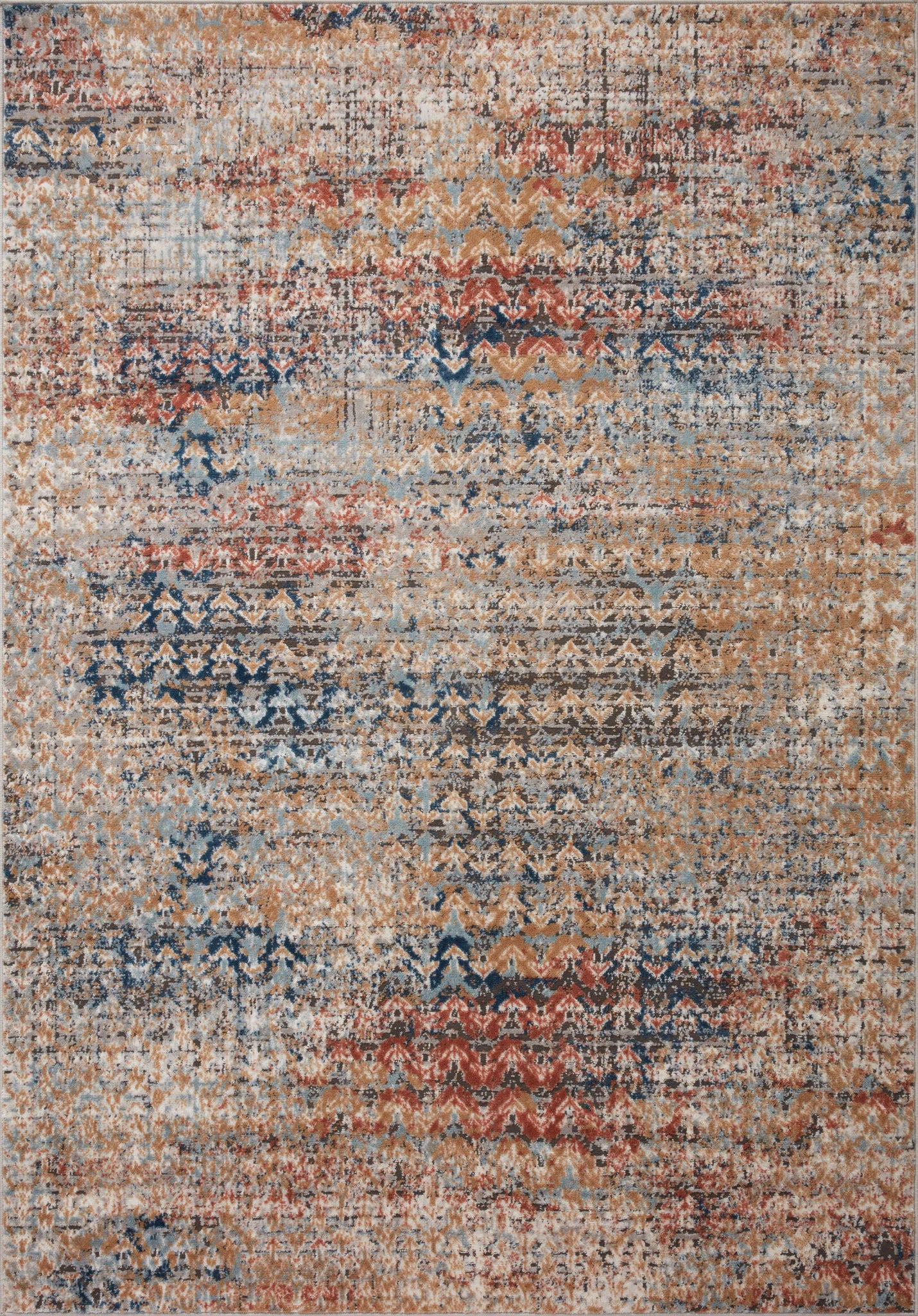 lifestyle view of Bianca Ocean / Spice luxury Rug