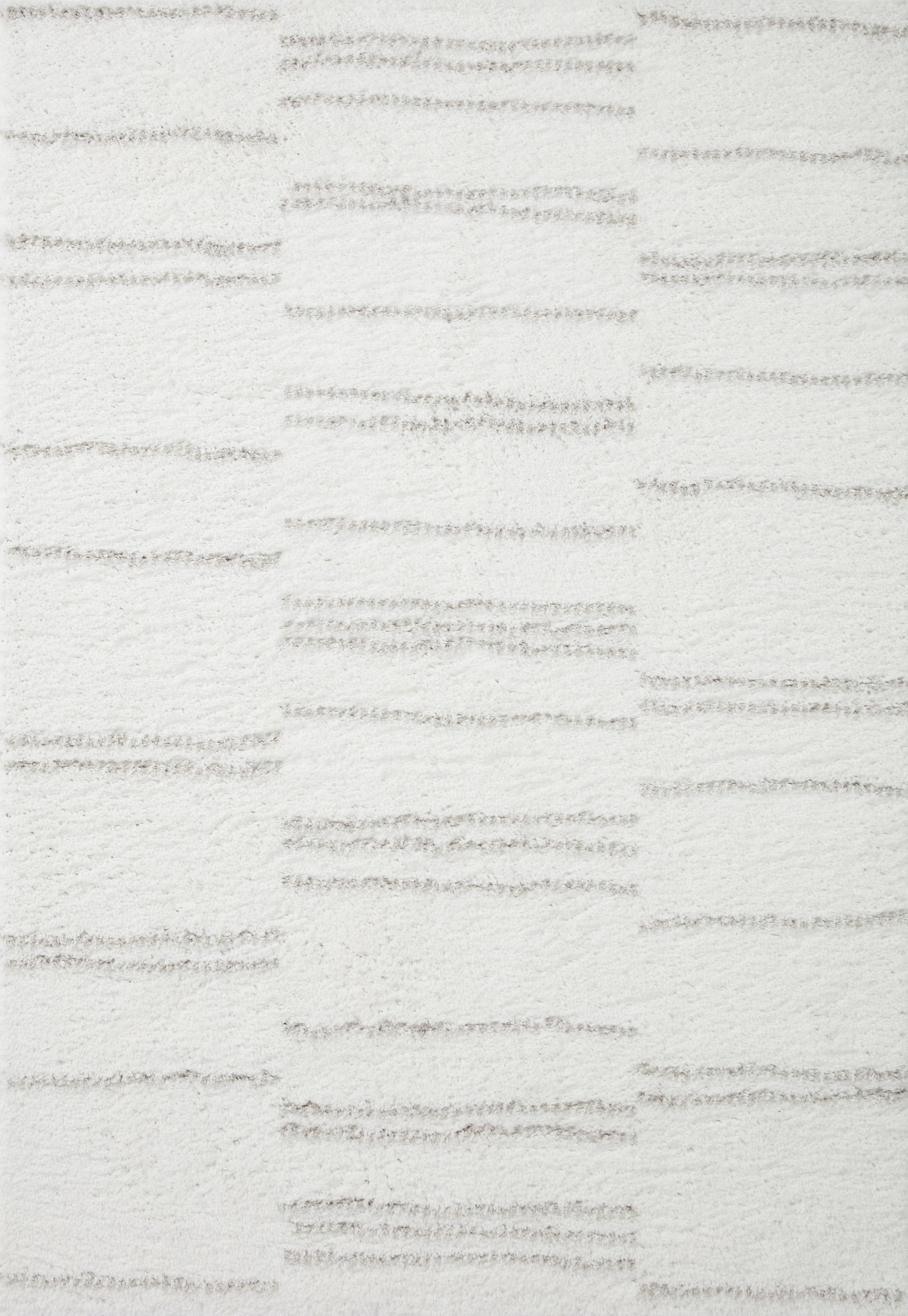 front view of Bliss Shag White / Grey luxury Rug