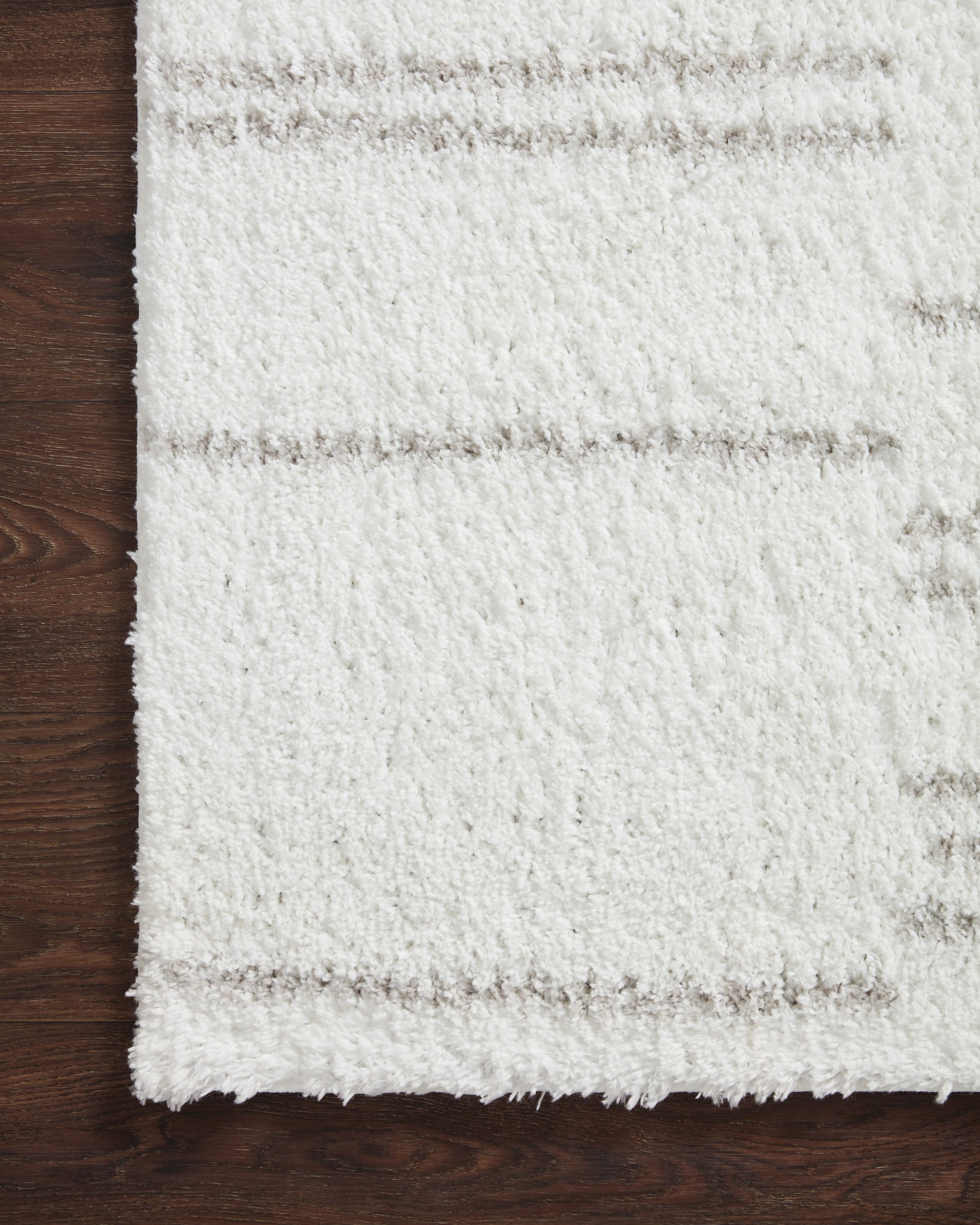 lifestyle view of Bliss Shag White / Grey luxury Rug