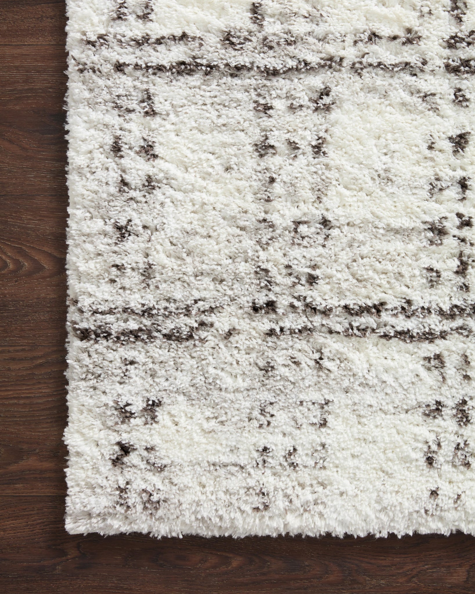 lifestyle view of Bliss Shag Cream / Grey luxury Rug