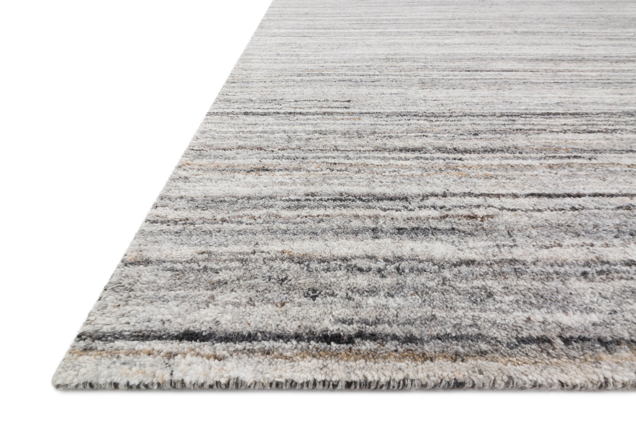 angle view of Brandt Silver / Stone luxury Rug