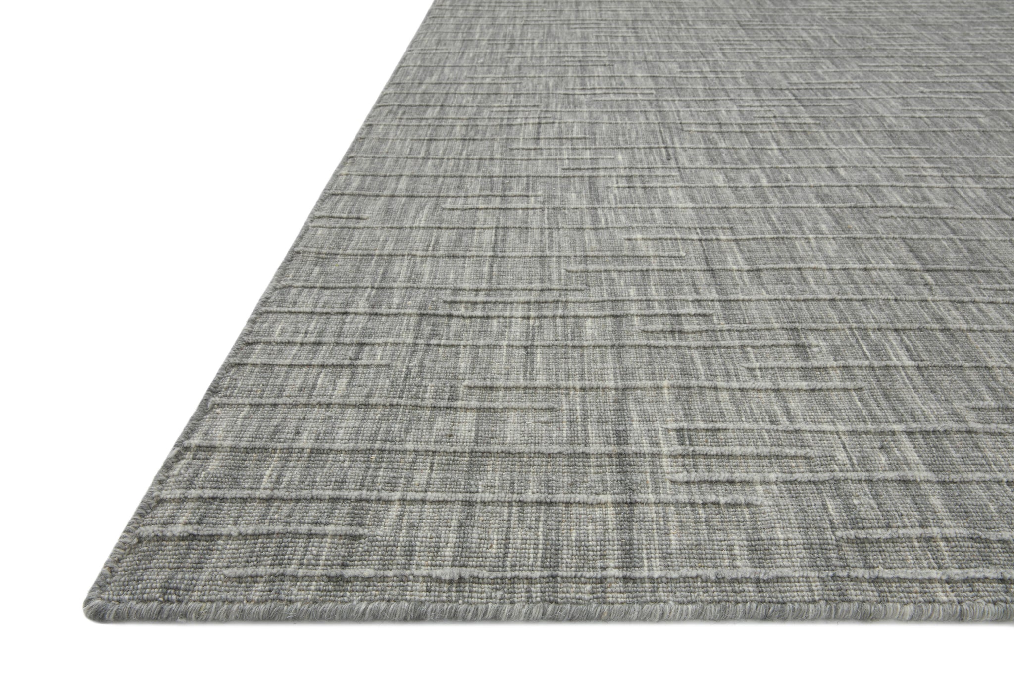 angle view of Brooks Grey luxury Rug