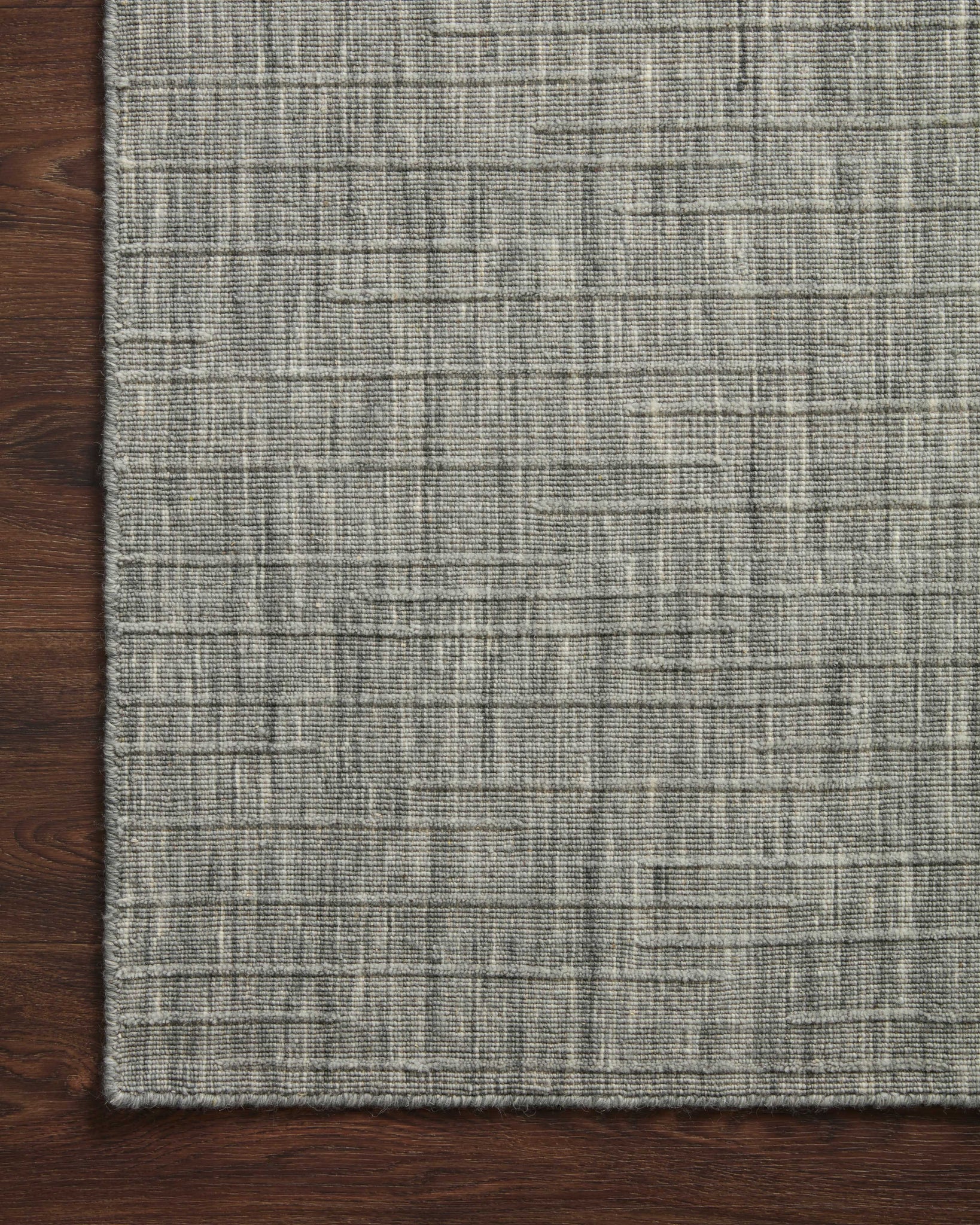 side view of Brooks Grey luxury Rug