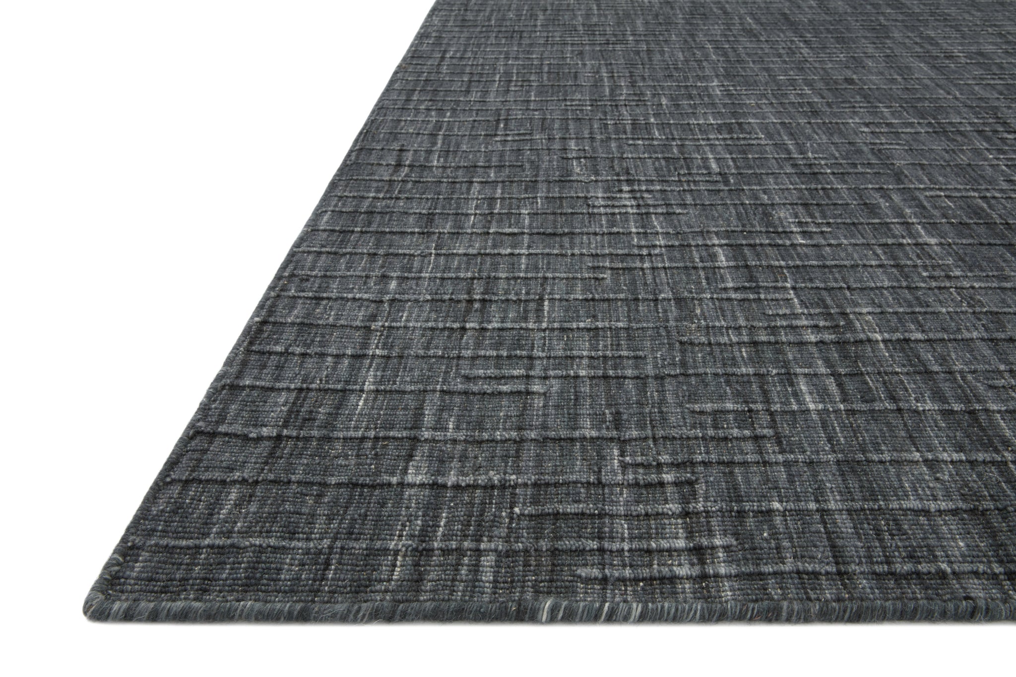 angle view of Brooks Ink luxury Rug