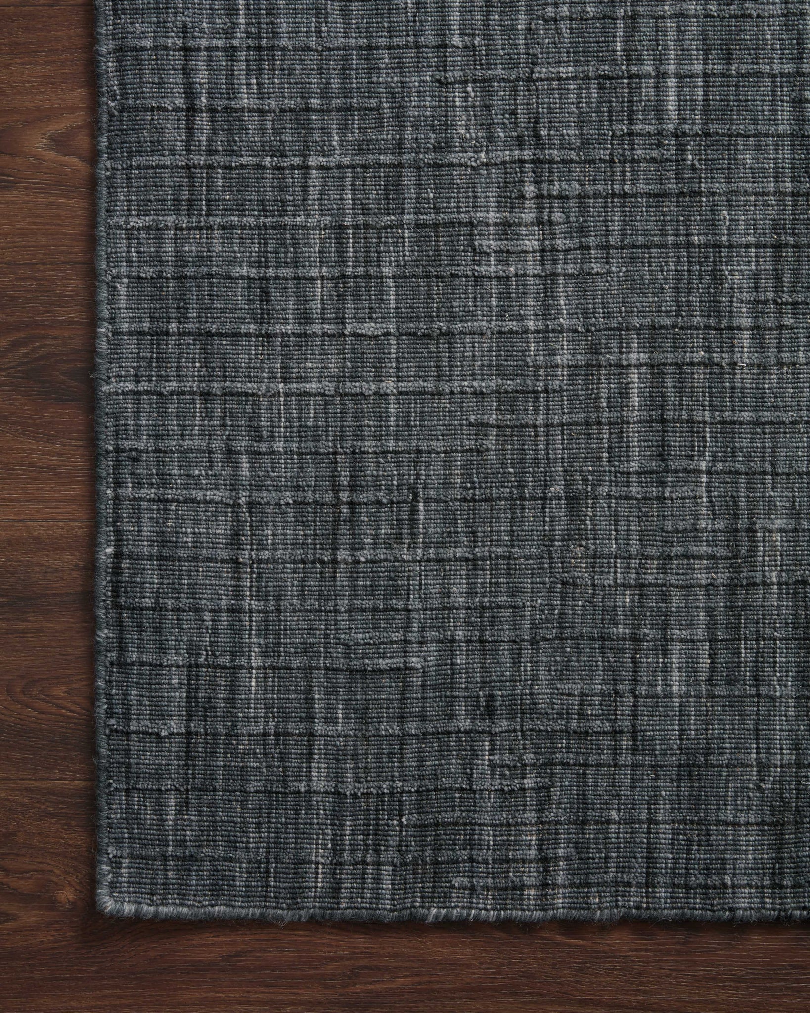 side view of Brooks Ink luxury Rug