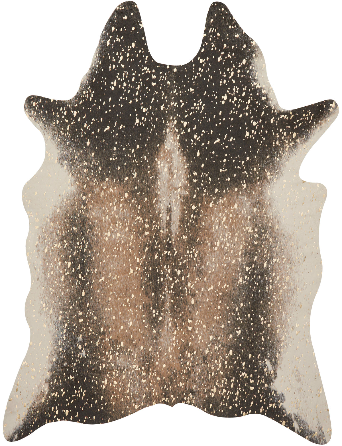 front view of Bryce Mocha / Gold luxury Rug