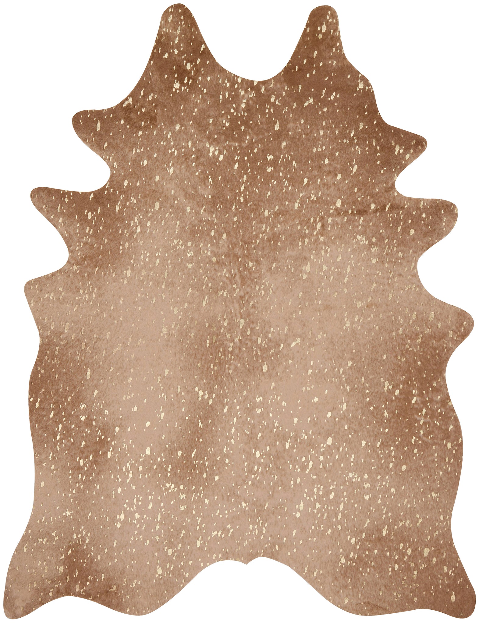 front view of Bryce Tan / Gold luxury Rug