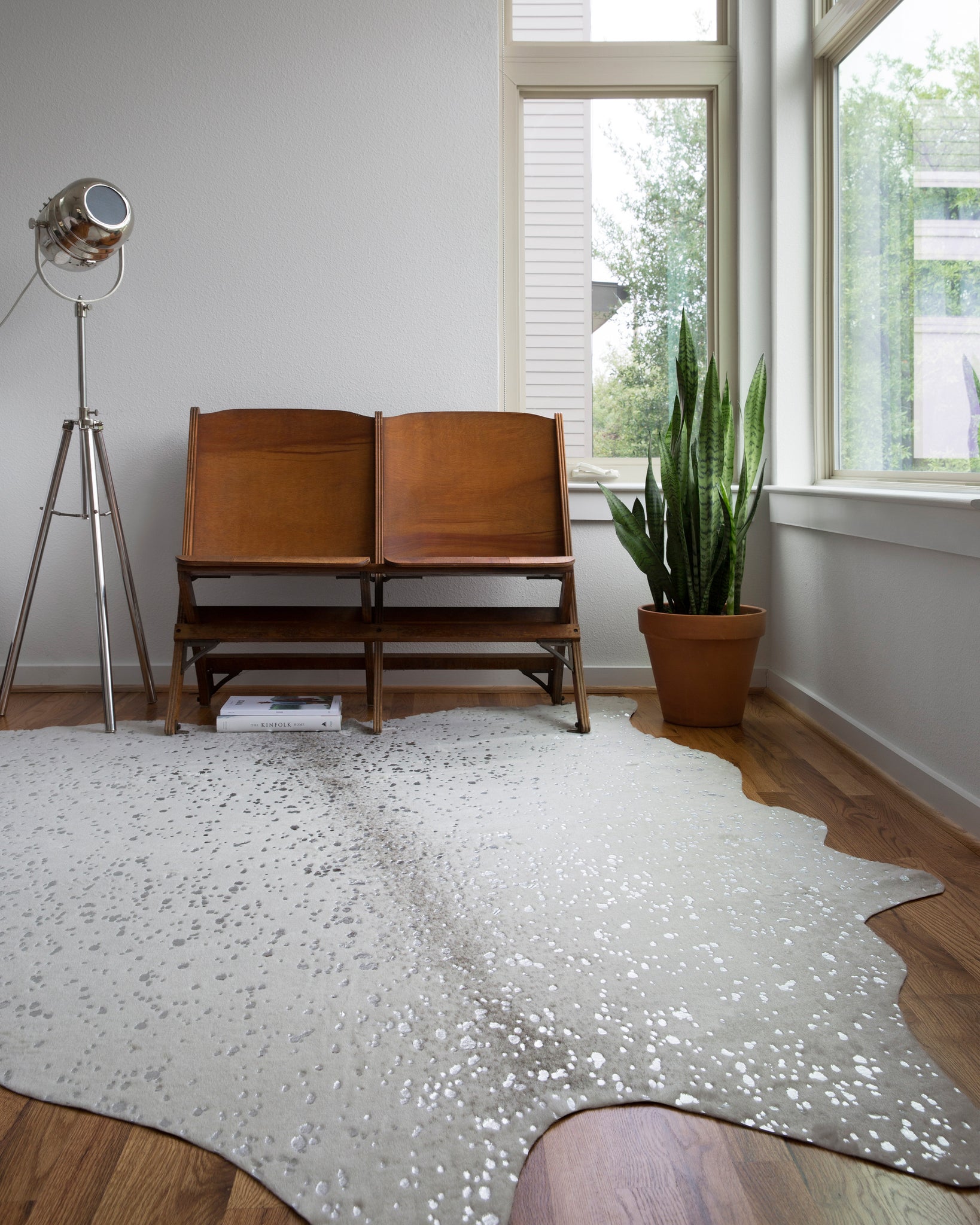 angle view of Bryce Stone / Silver luxury Rug