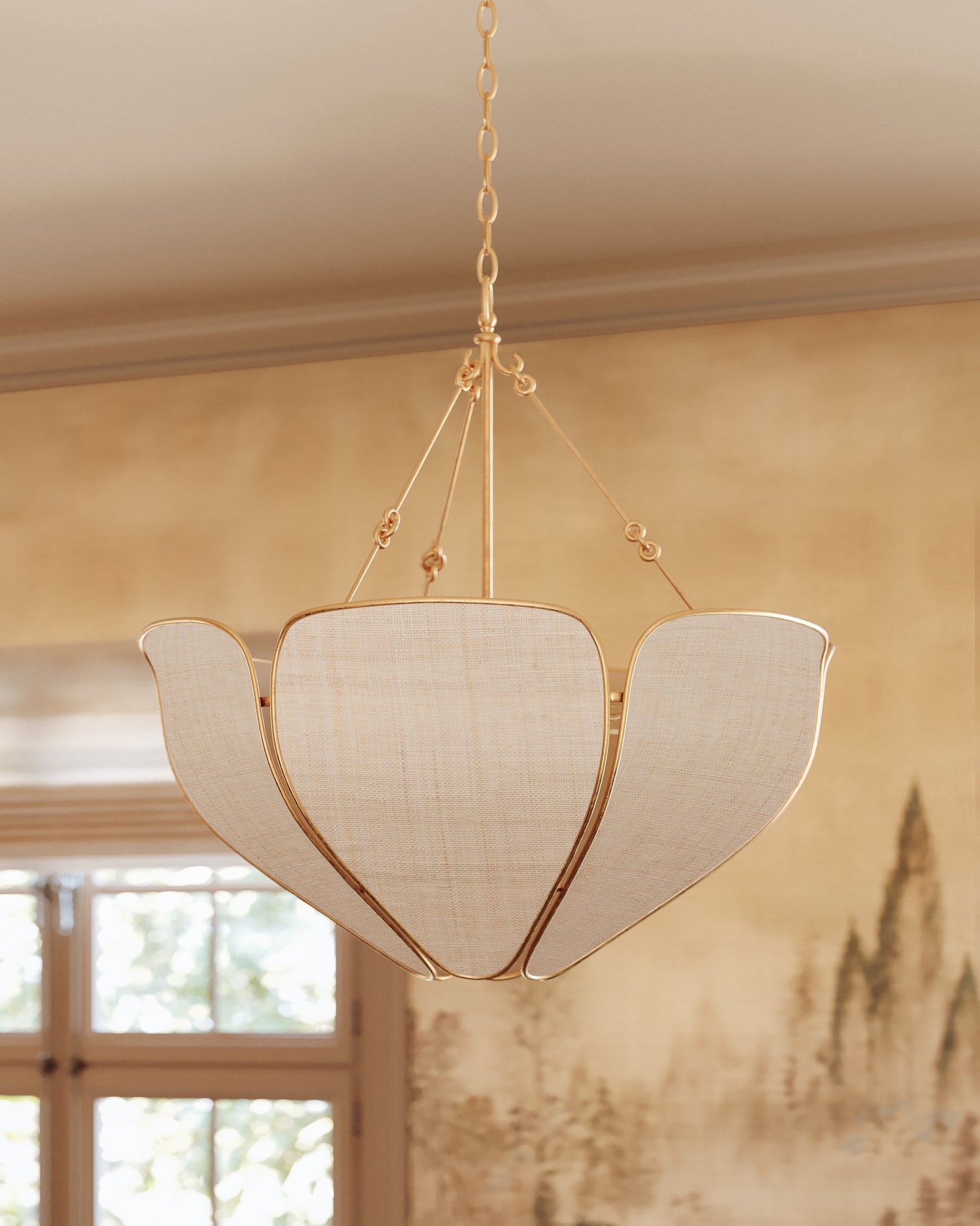 Close-up of the Bayville Pendant 31.75" showing the shade shape and metal detail.