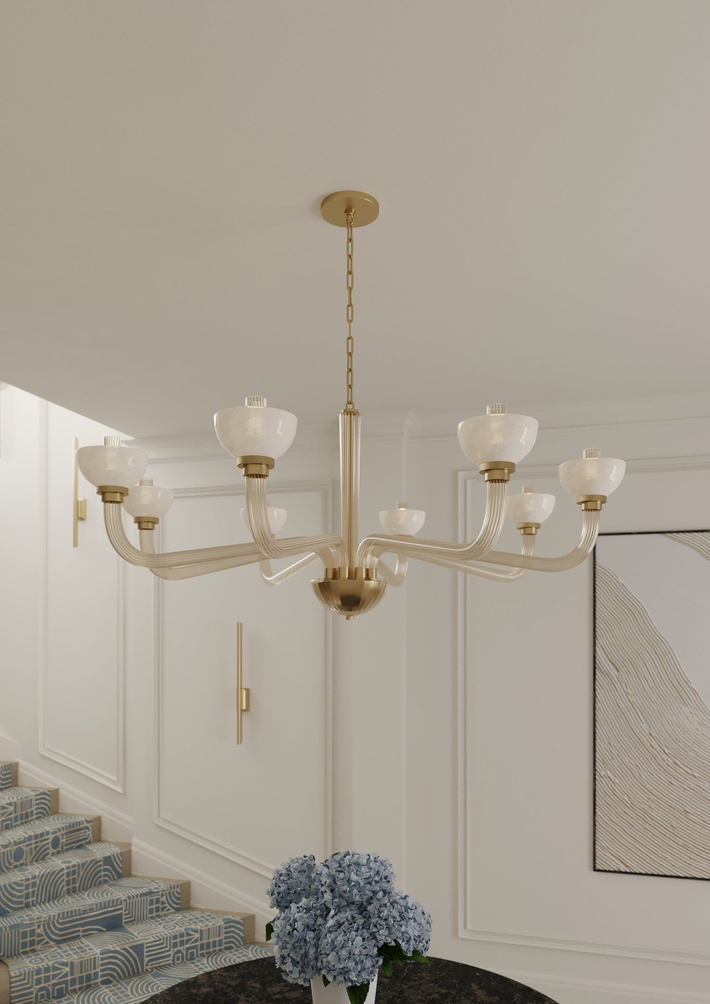 St. Lawrence Chandelier 61.75" - Lifestyle [3308-AGB]