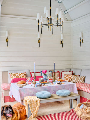 Bowery Chandelier 34" - Lifestyle [3734-AOB]