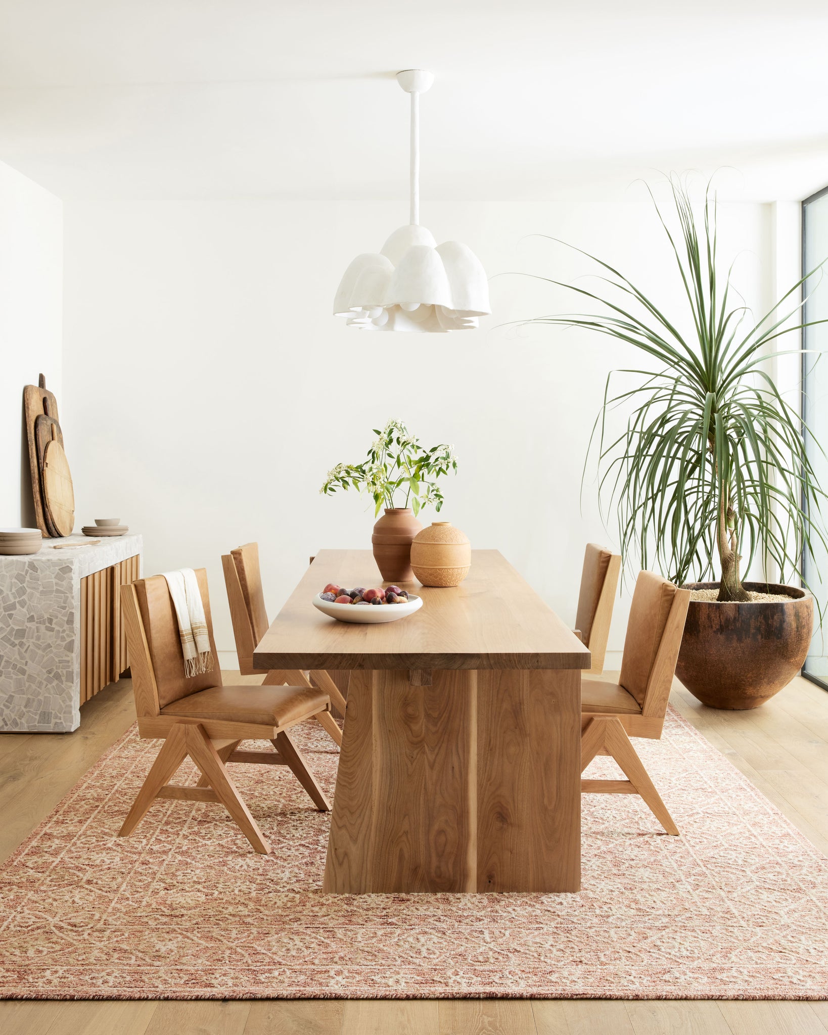 angle view of Cecelia Rust / Natural luxury Rug