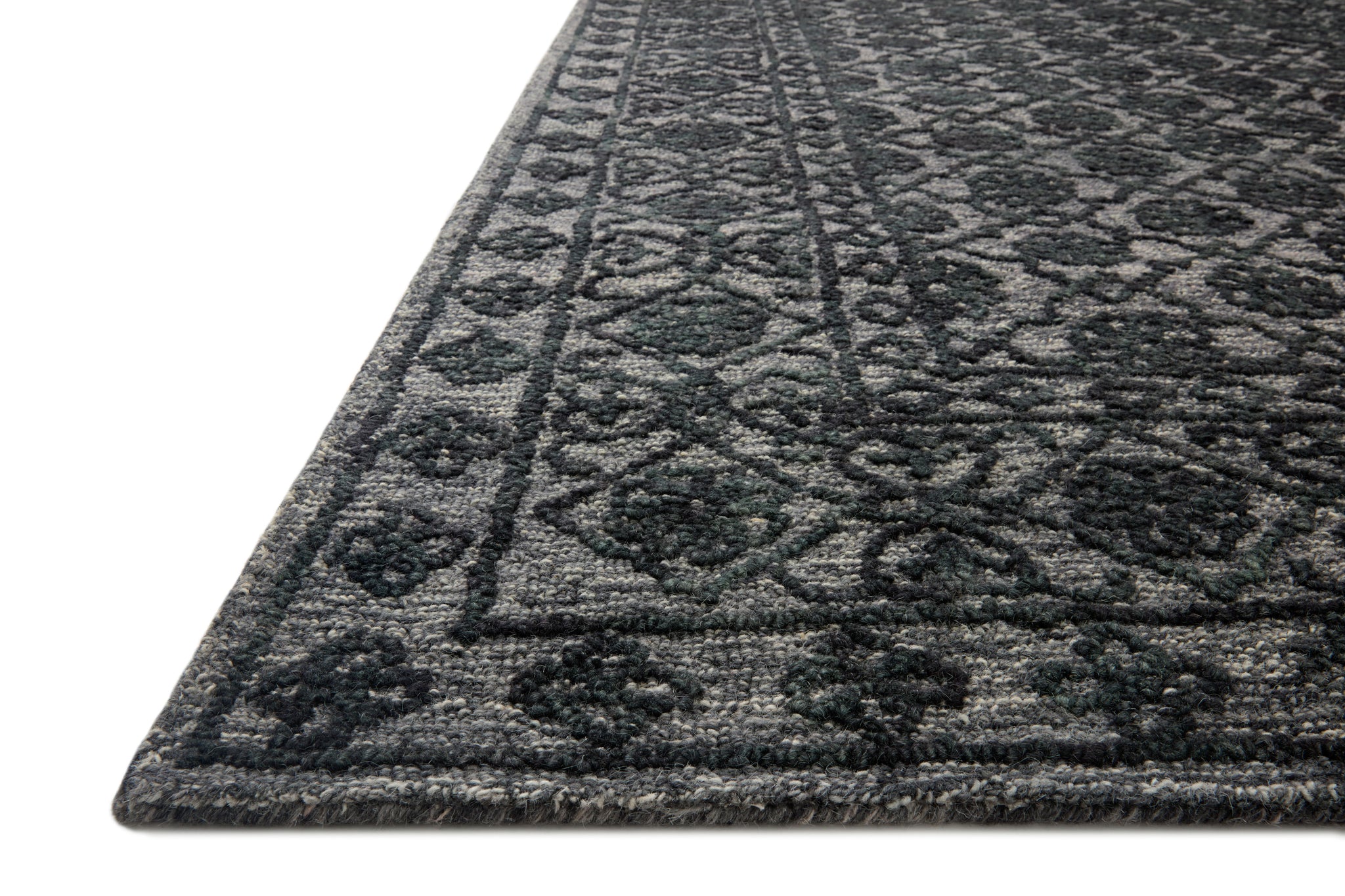 angle view of Cecelia Smoke / Dk. Grey luxury Rug