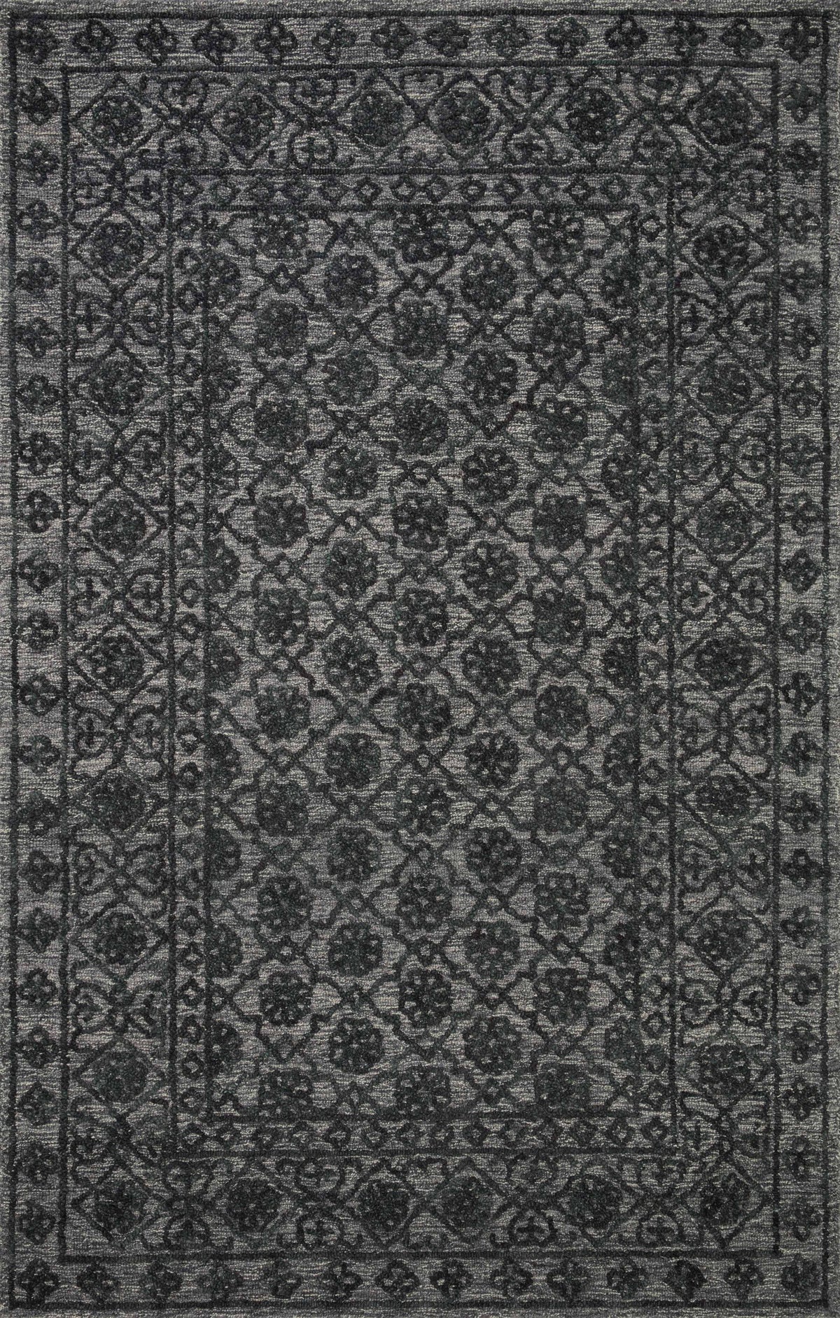 front view of Cecelia Smoke / Dk. Grey luxury Rug