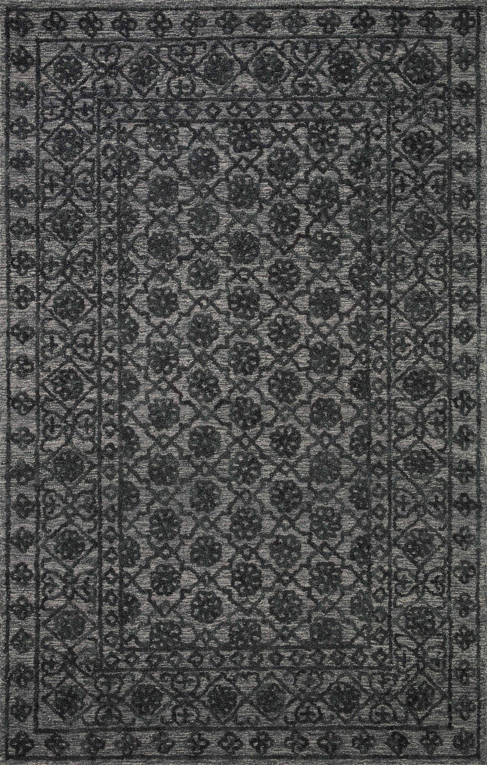 front view of Cecelia Smoke / Dk. Grey luxury Rug