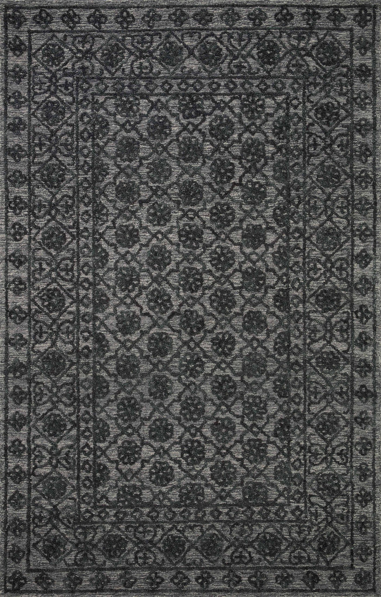 front view of Cecelia Smoke / Dk. Grey luxury Rug