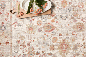 Claire Ivory / Multi shown from a different angle to reveal its pattern.
