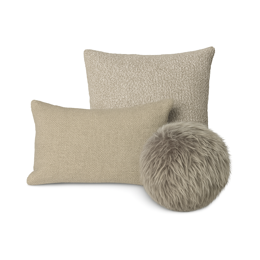 Coussins Crush (lot de 3) - Naturel