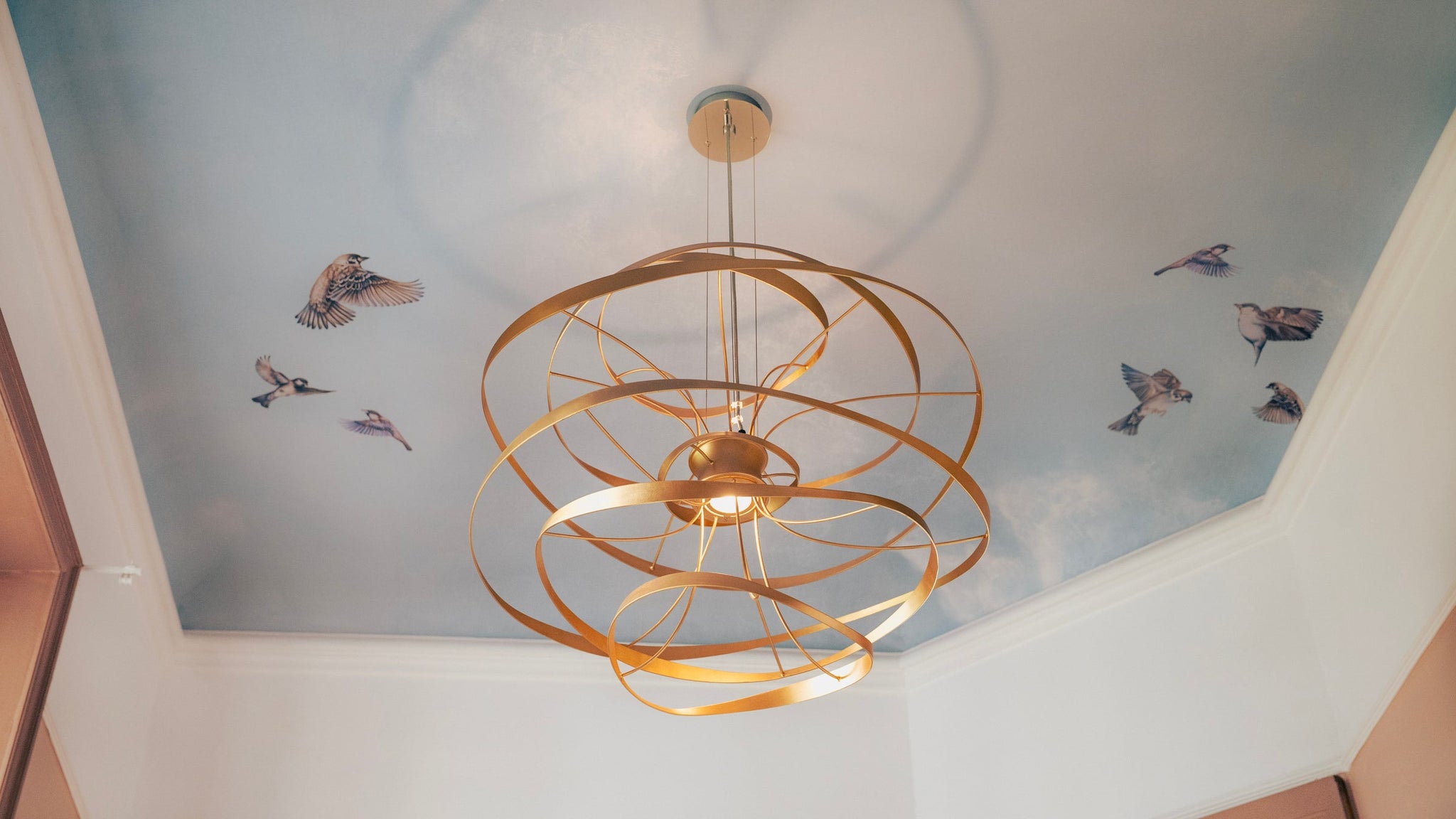 Calligraphy Chandelier 34" x 31.25" - Lifestyle [216-43-GL/SS]