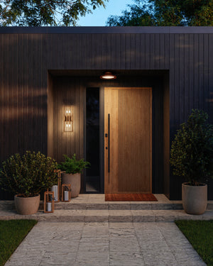 Santa Clara Exterior Wall Sconce 8.25" - Lifestyle [B2924-PBR]