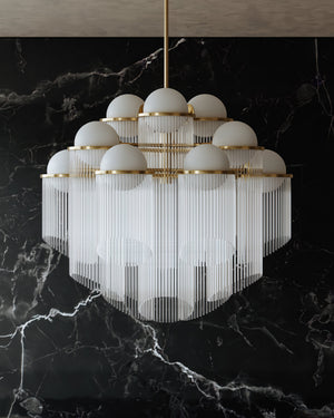 Celestial Chandelier 38.5" - Lifestyle [398-38-AGB]