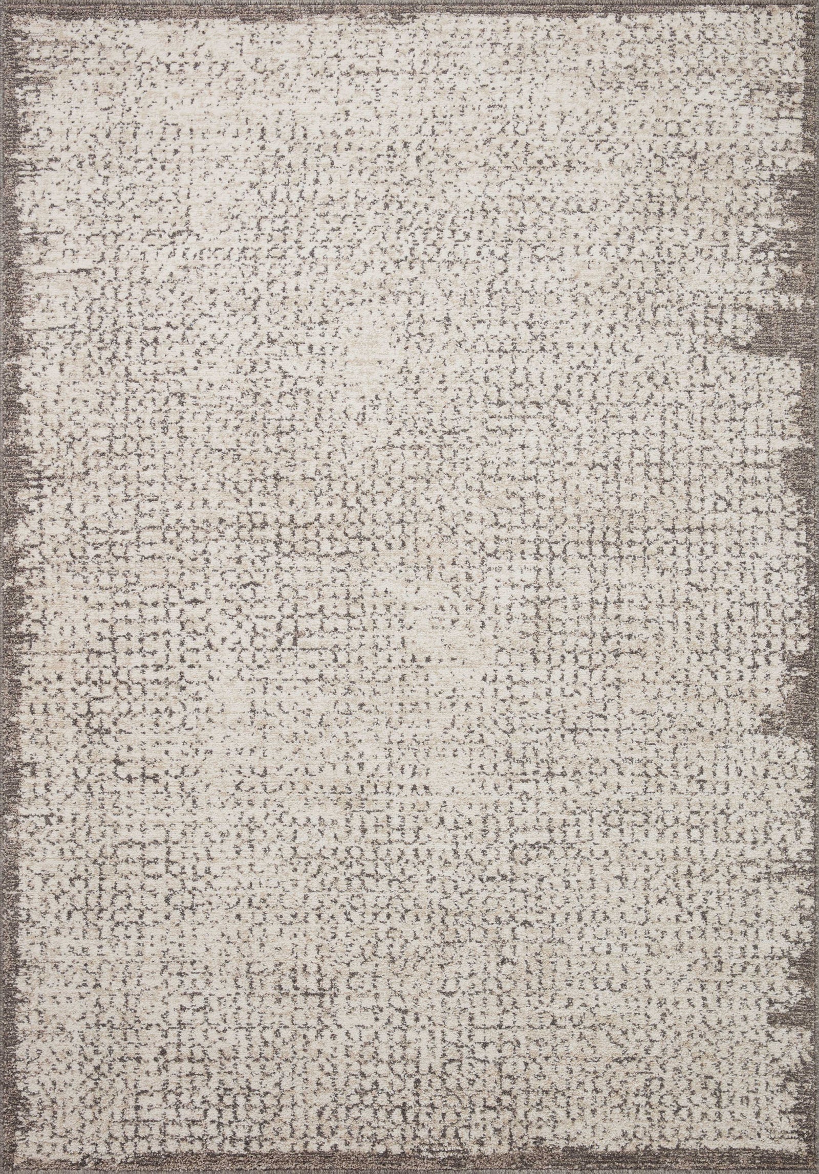 front view of Darby Ivory / Stone luxury Rug