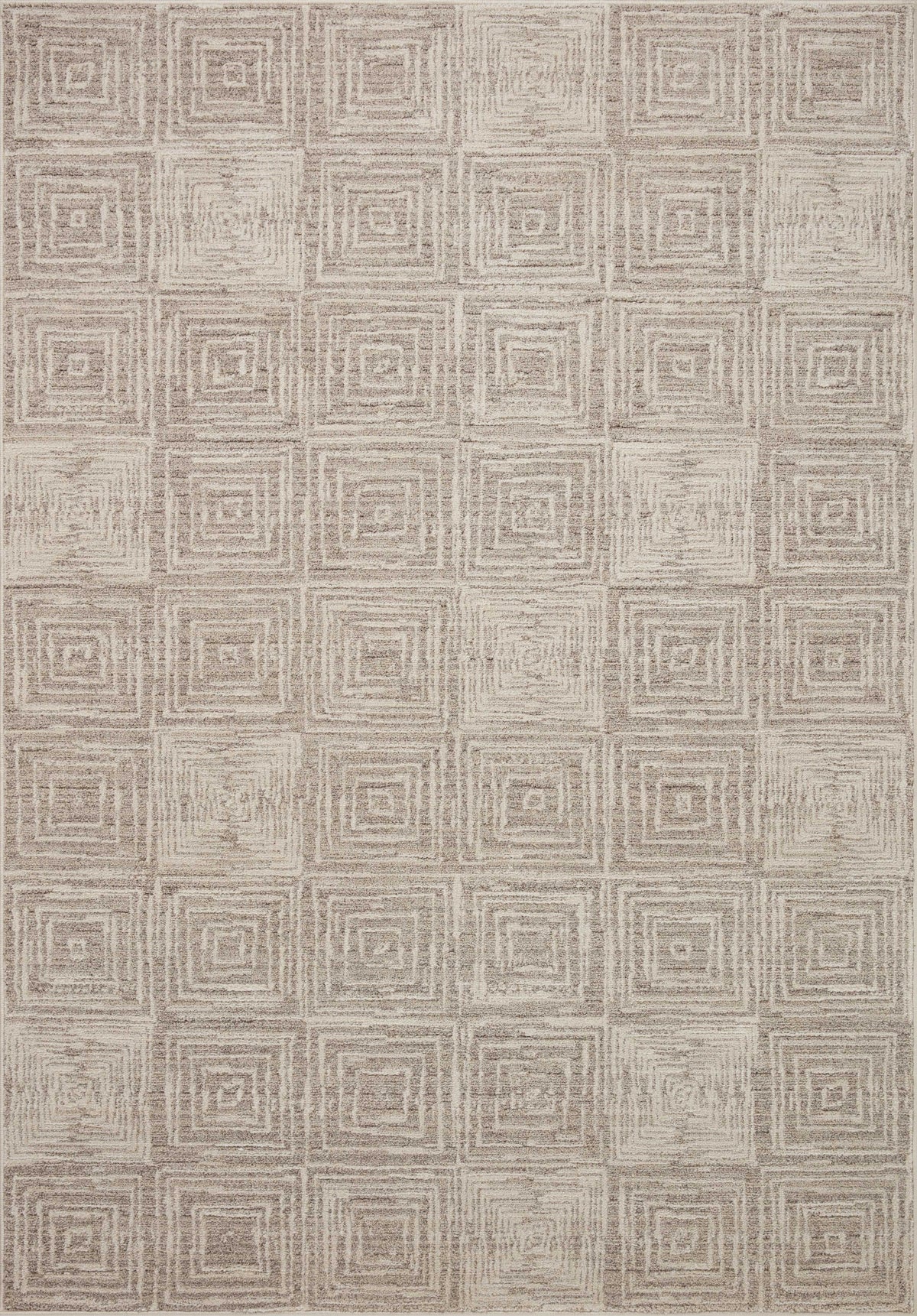 front view of Darby Beige / Grey luxury Rug
