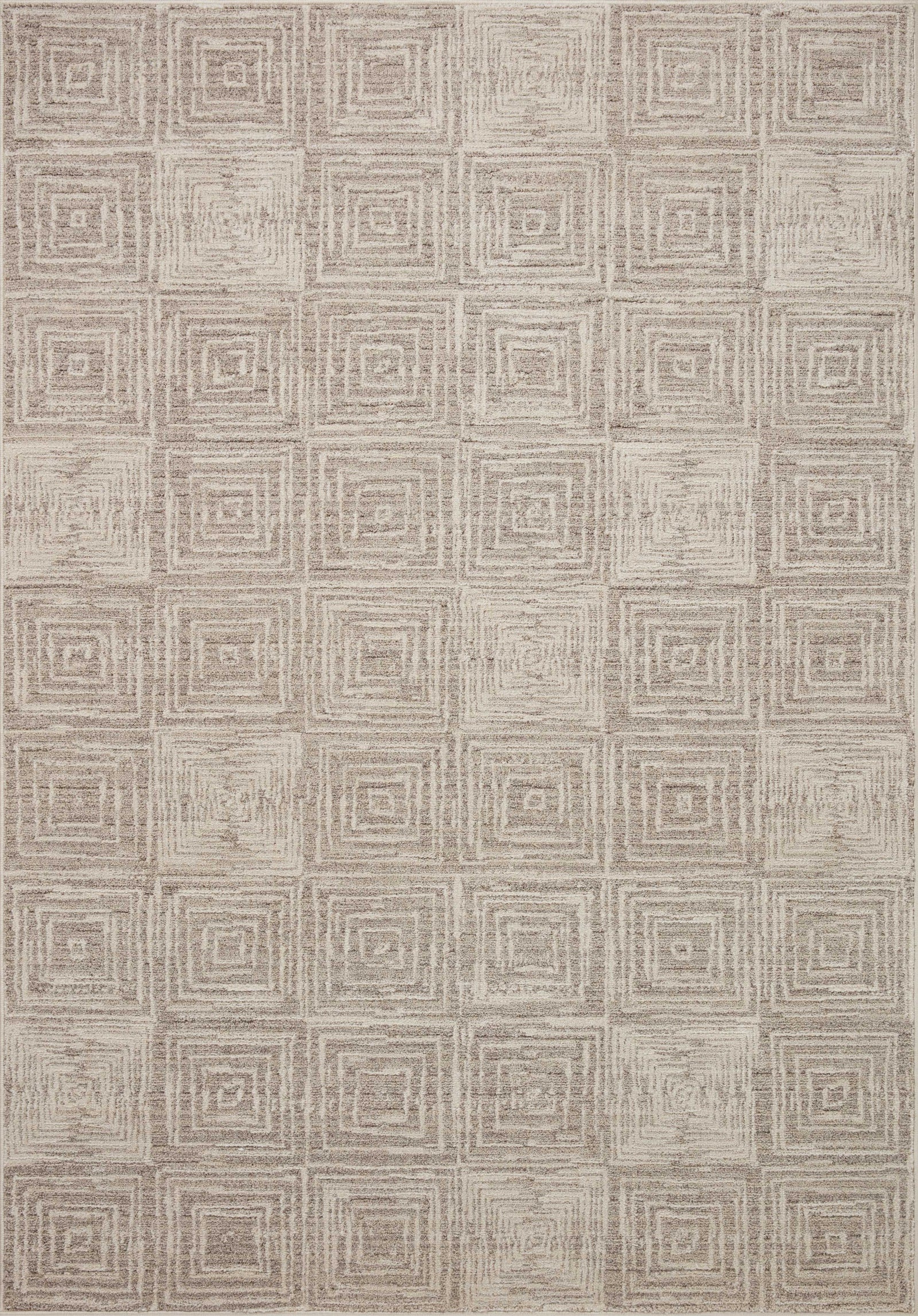 front view of Darby Beige / Grey luxury Rug