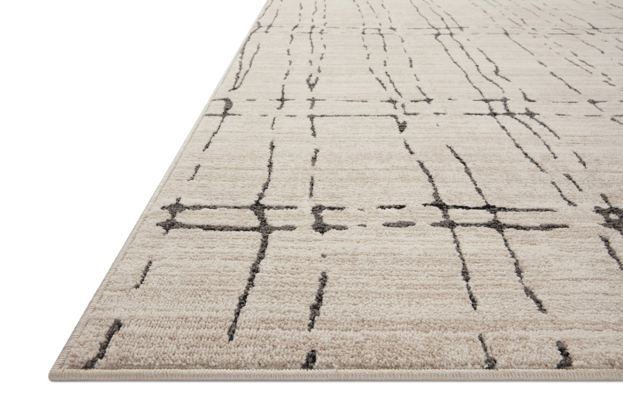 side view of Darby Sand / Dk. Grey luxury Rug