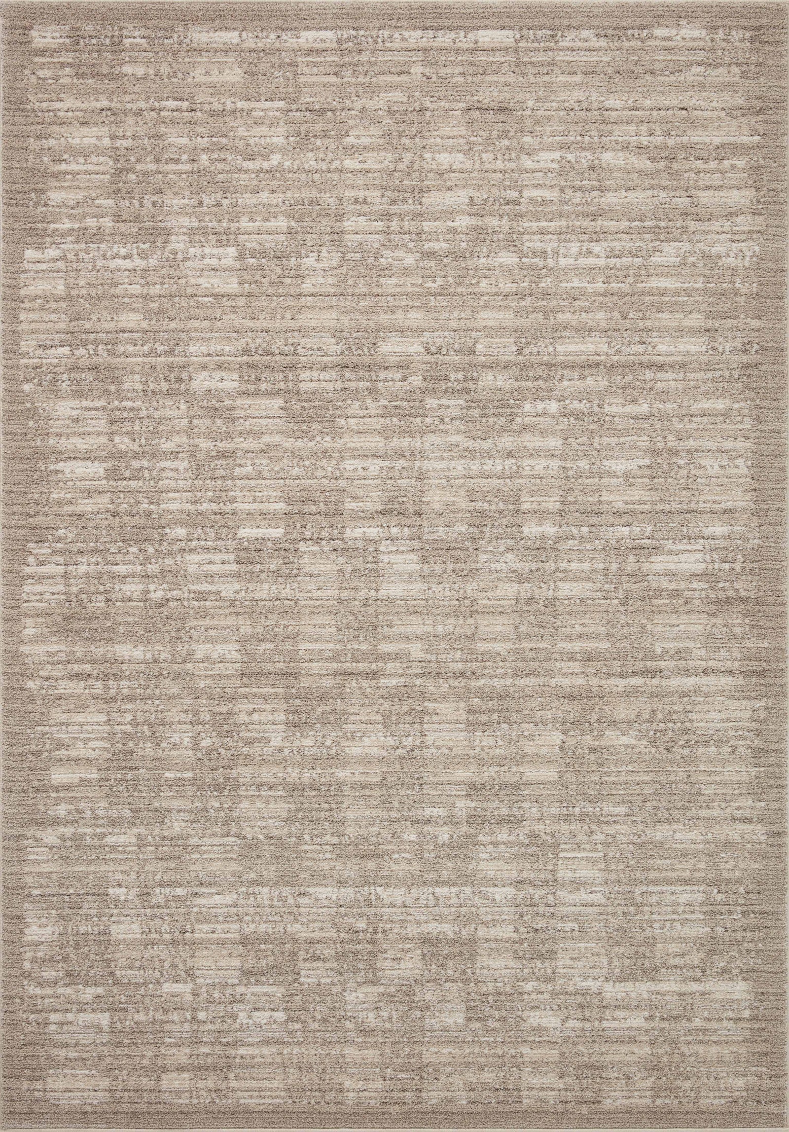 front view of Darby Pebble / Sand luxury Rug