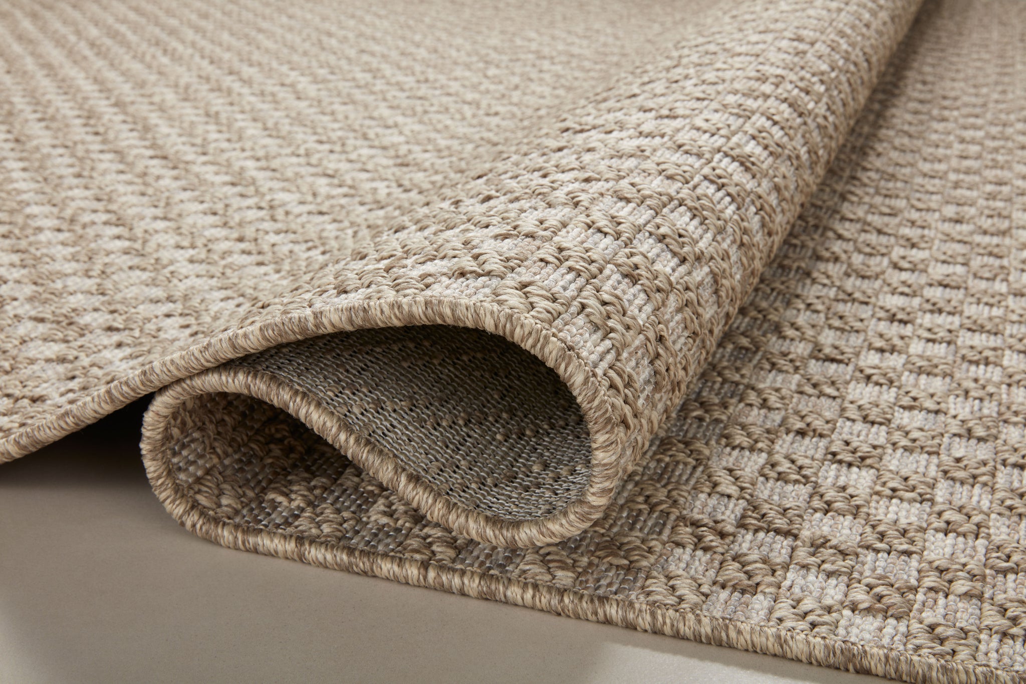 side view of Dawn Natural luxury Rug