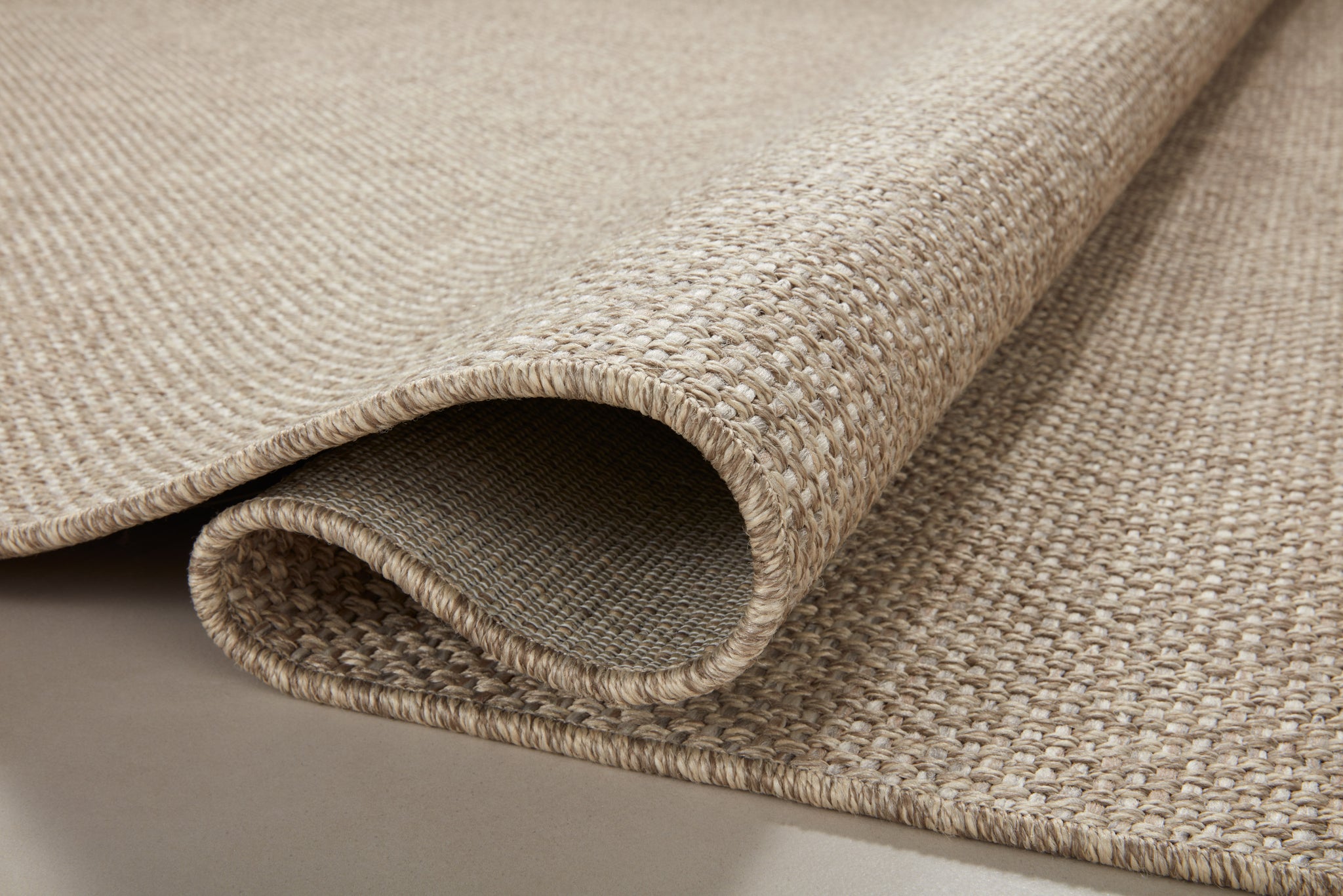 side view of Dawn Natural luxury Rug
