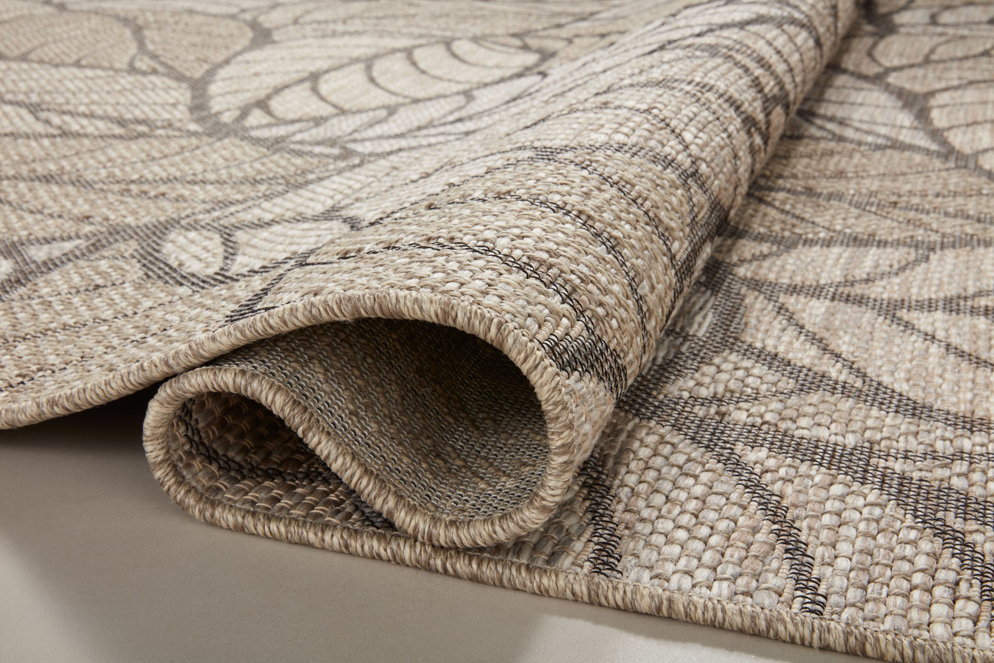 side view of Dawn Natural luxury Rug