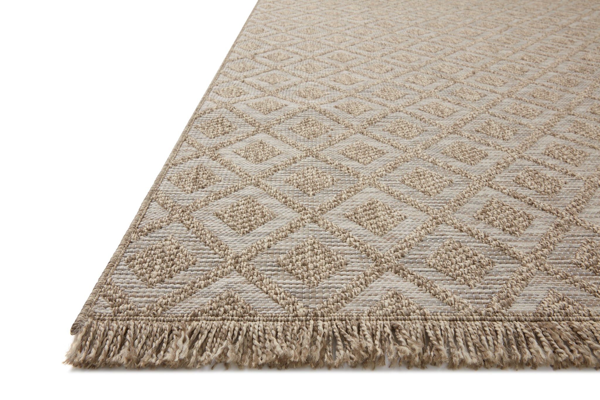 side view of Dawn Natural luxury Rug