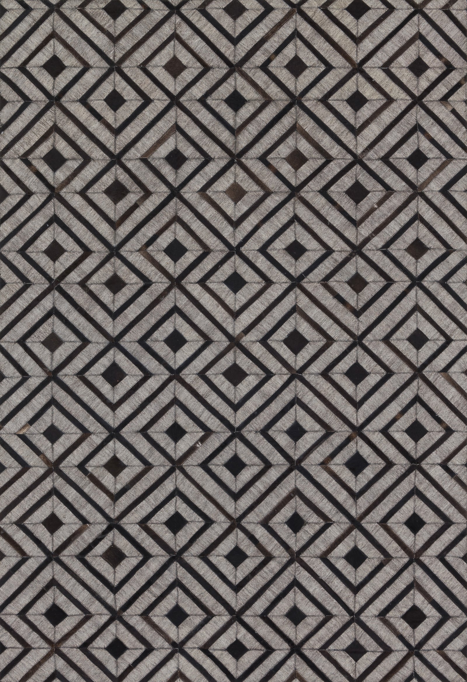 front view of Dorado Beige / Espresso luxury Rug