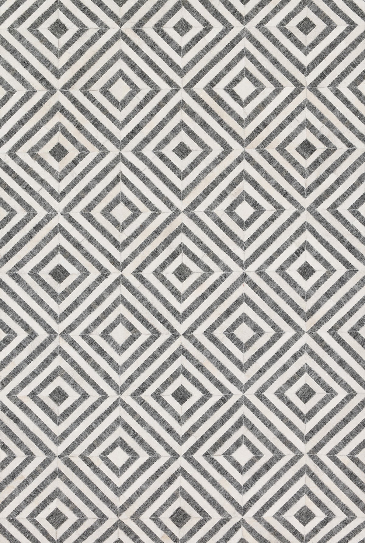 front view of Dorado Charcoal / Ivory luxury Rug