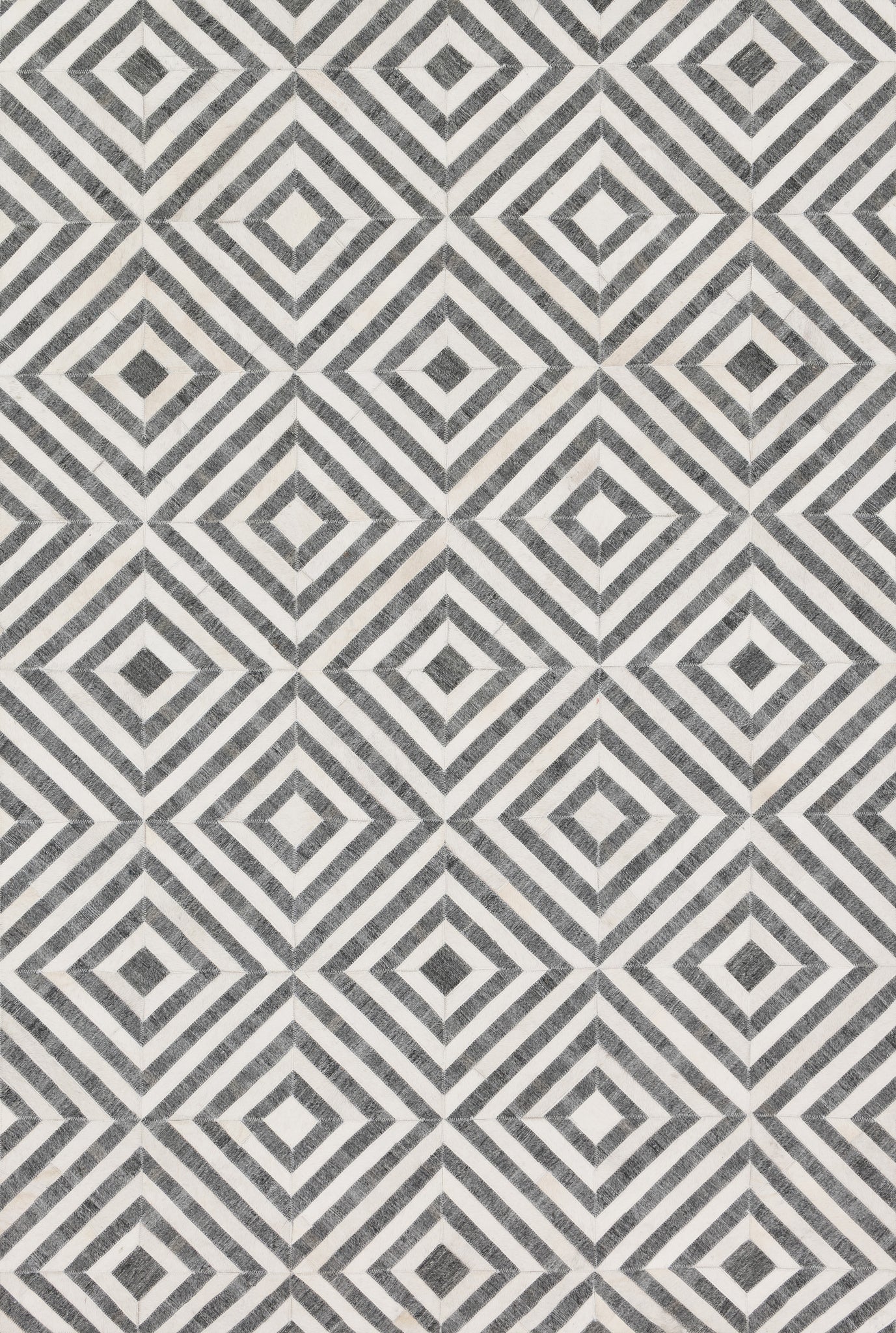 front view of Dorado Charcoal / Ivory luxury Rug