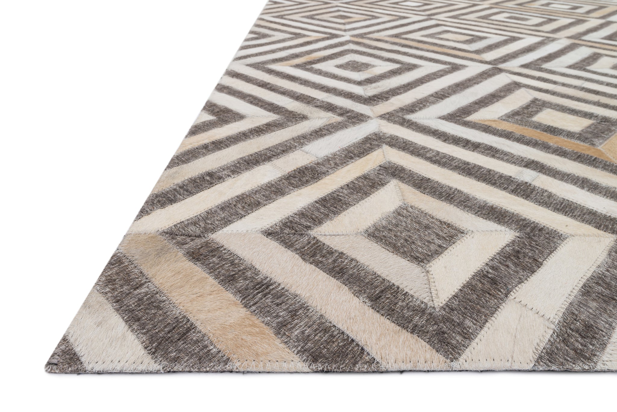 angle view of Dorado Taupe / Sand luxury Rug