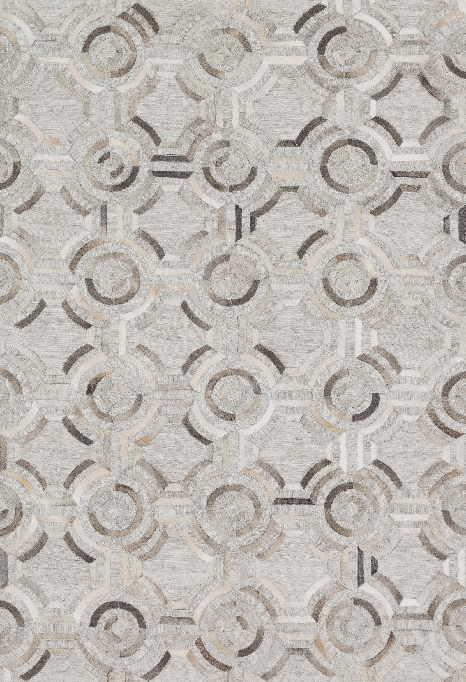 front view of Dorado Grey / Grey luxury Rug
