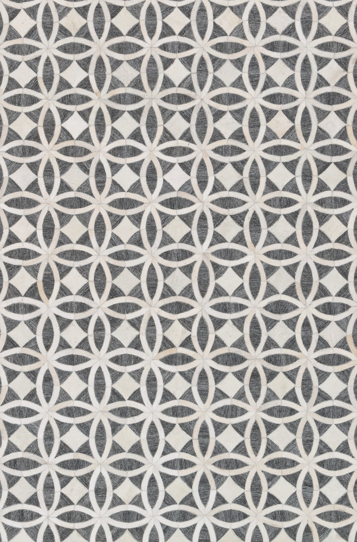 front view of Dorado Graphite / Ivory luxury Rug