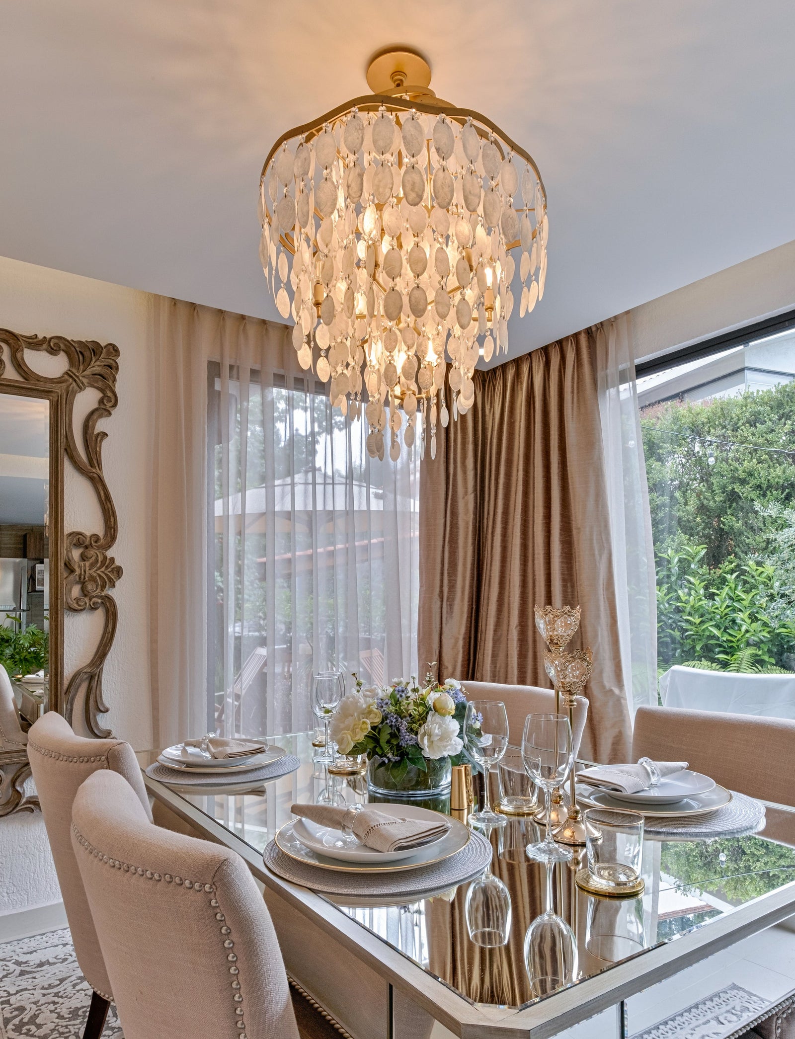 Dolce Chandelier 24" — a Corbett chandelier for dining rooms, entries, and living rooms at Laurie Yapp Home.